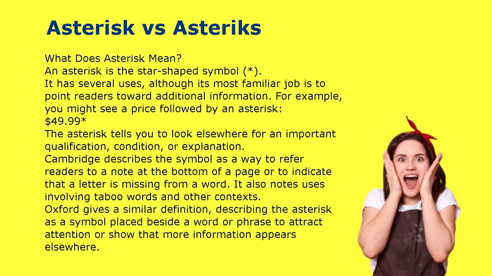 Asterisk vs Asteriks