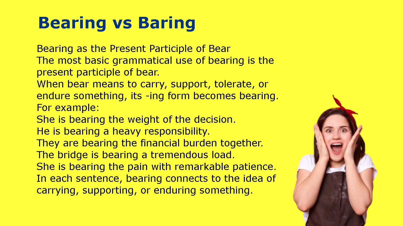 Bearing vs Baring