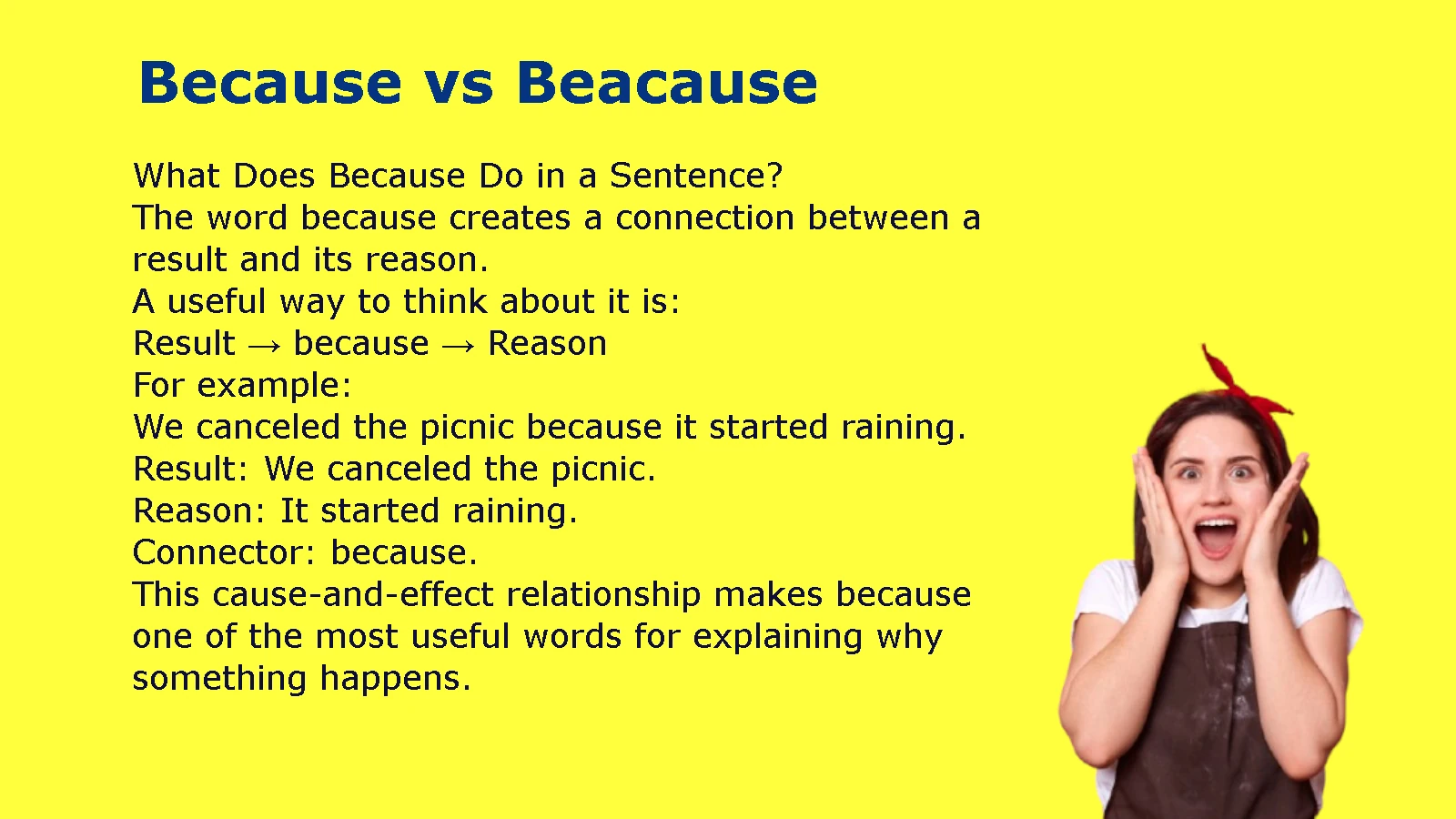Because vs Beacause