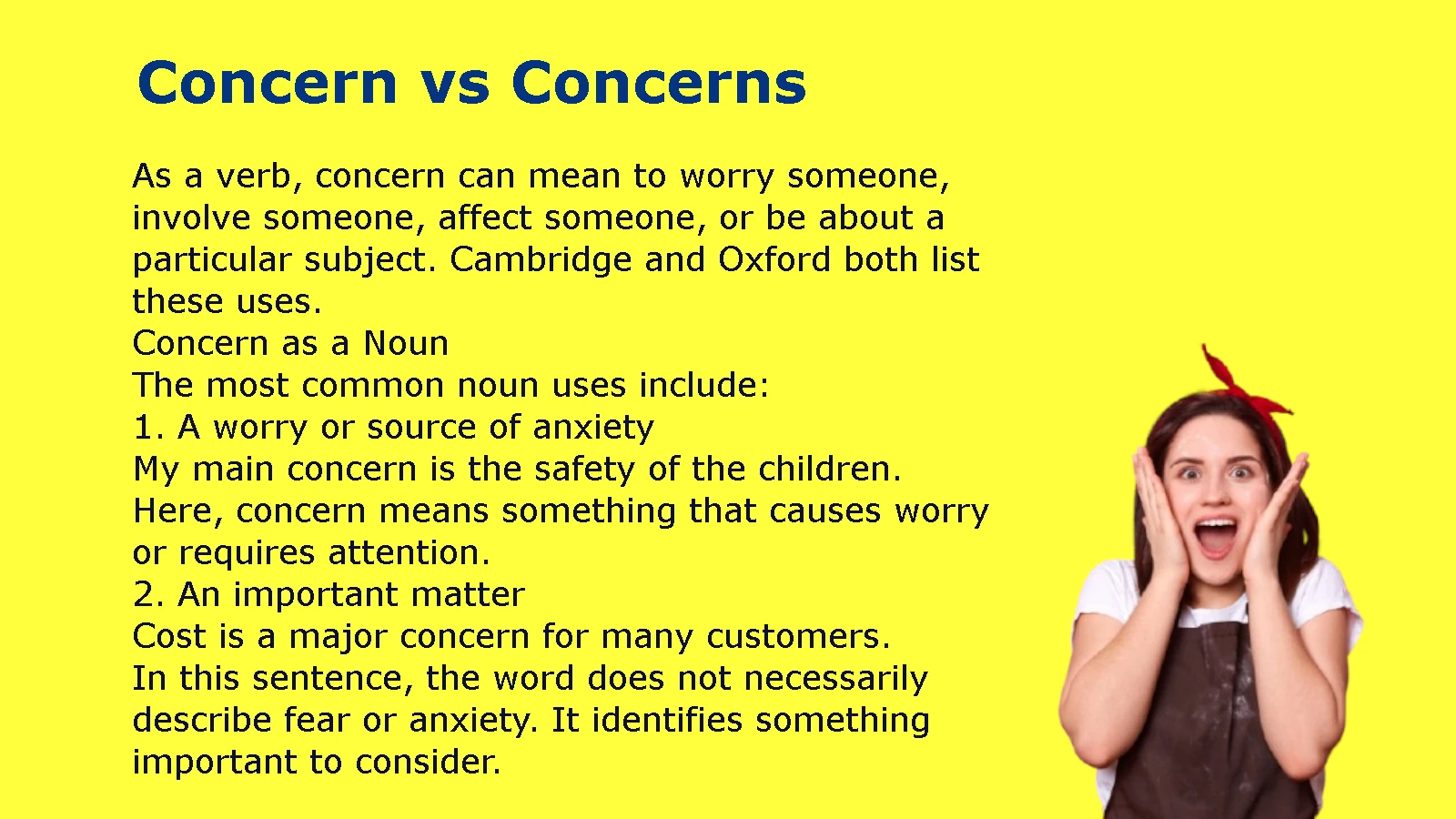 Concern vs Concerns