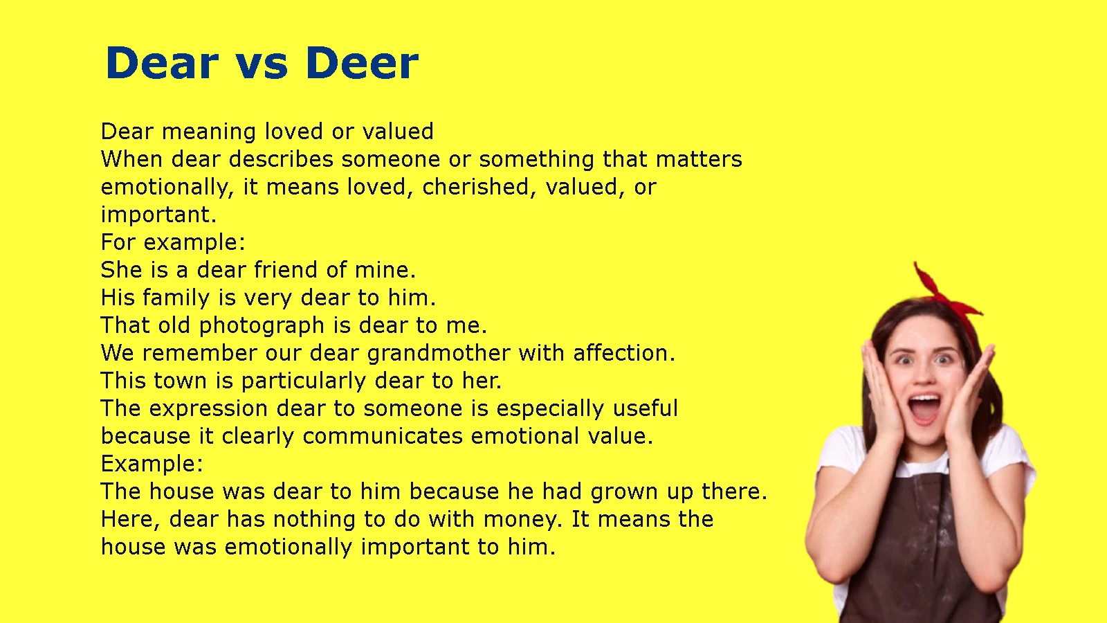 Dear vs Deer:
