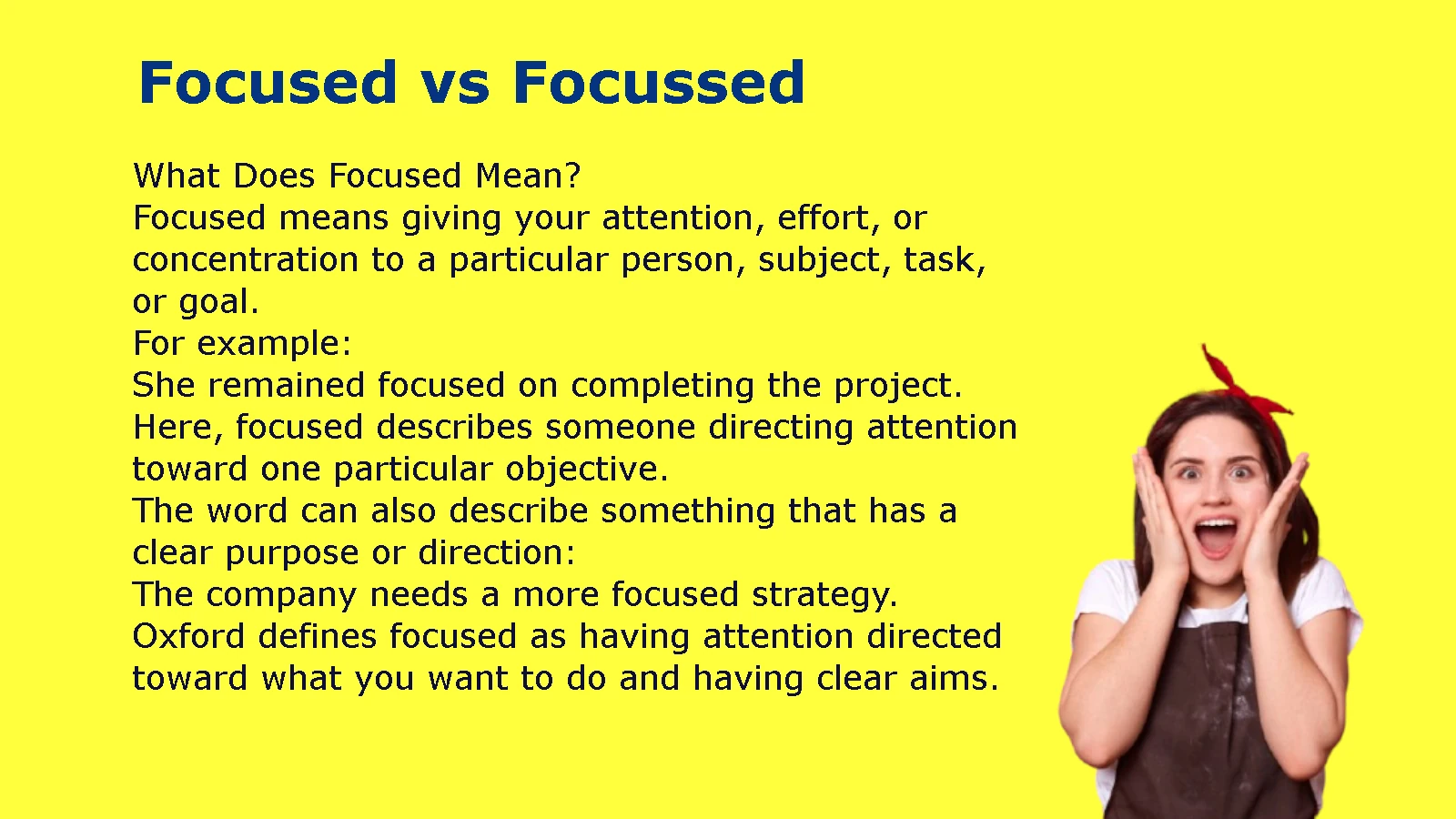 Focused vs Focussed