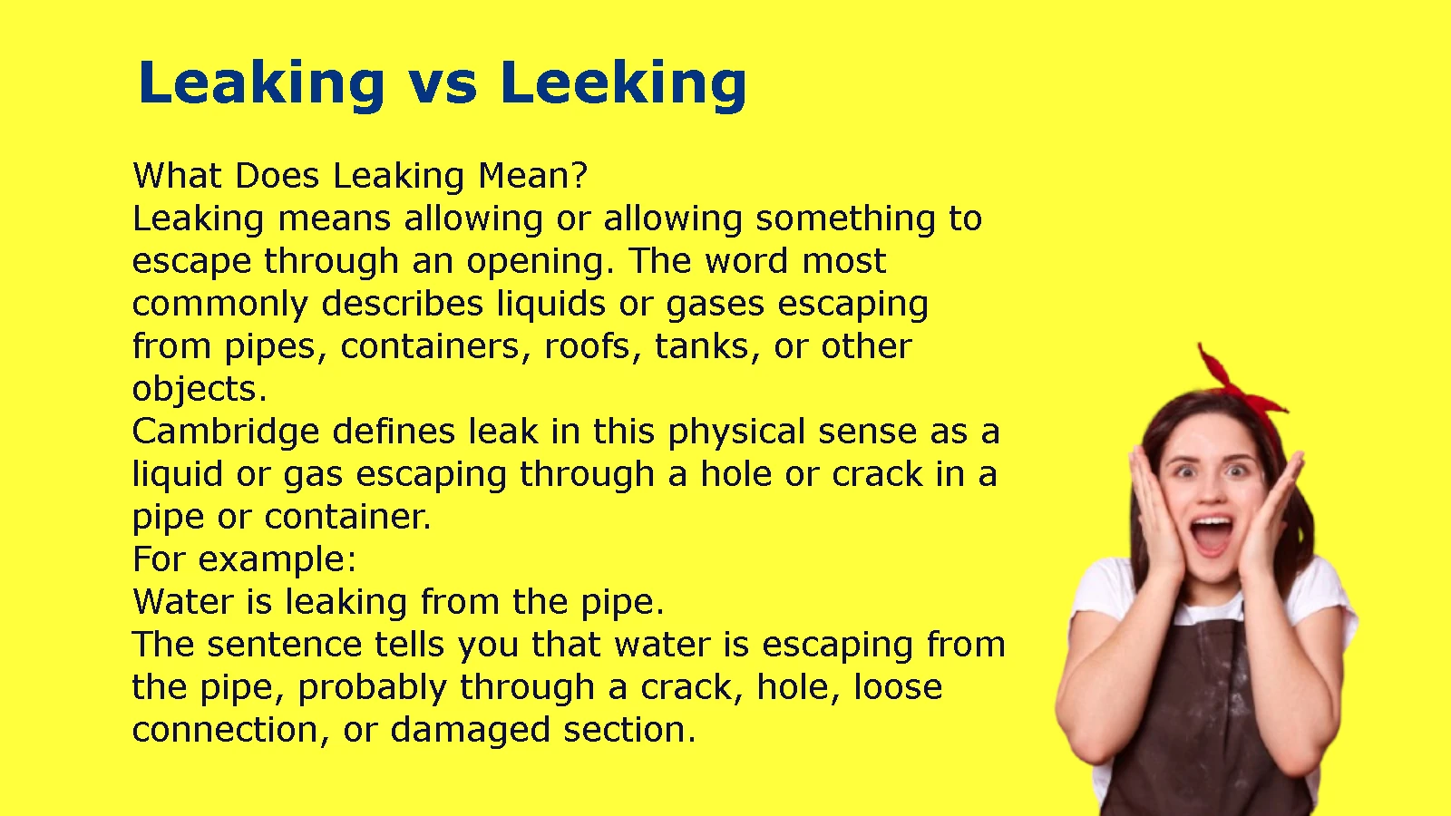 Leaking vs Leeking