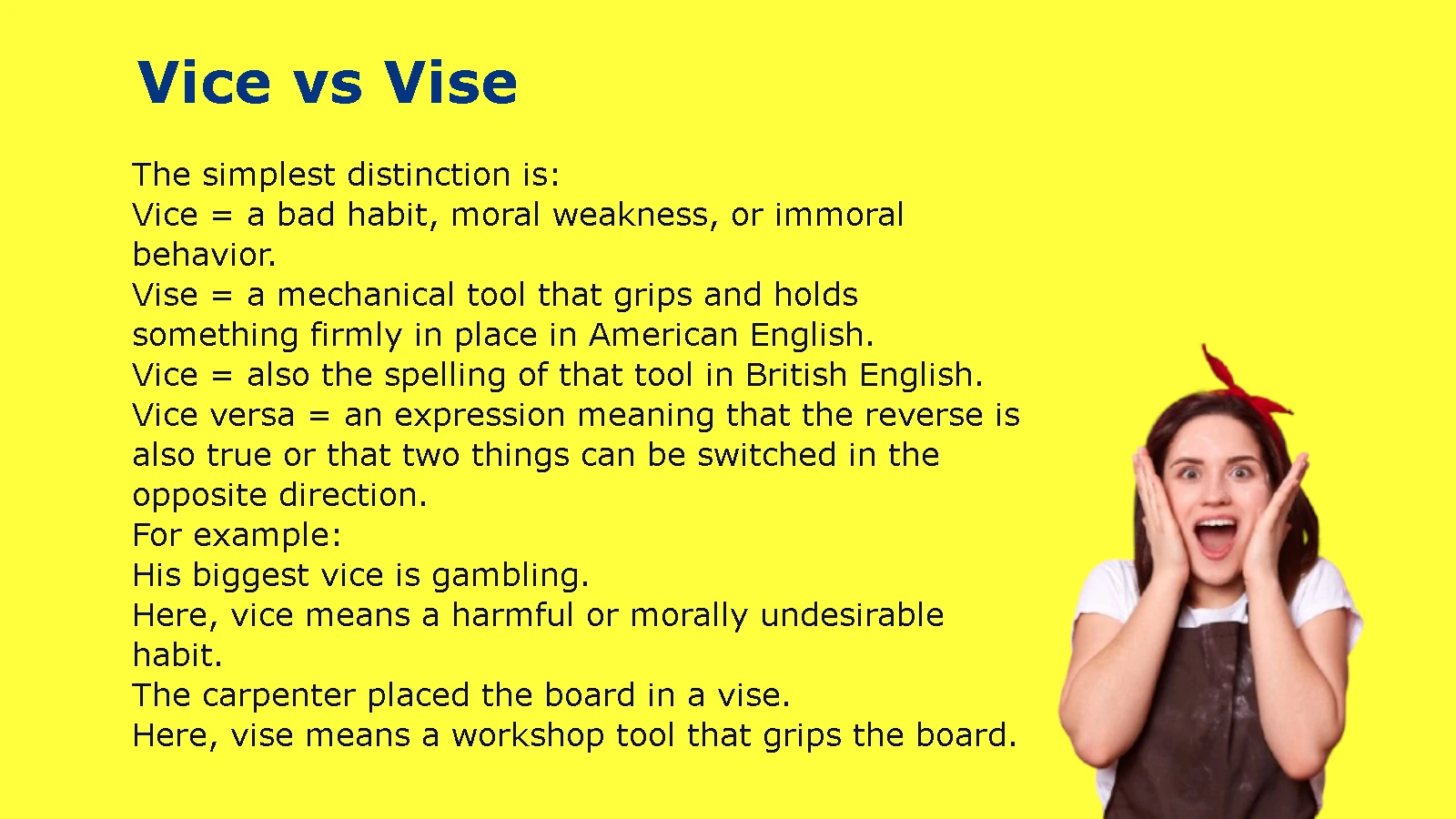 Vice vs Vise