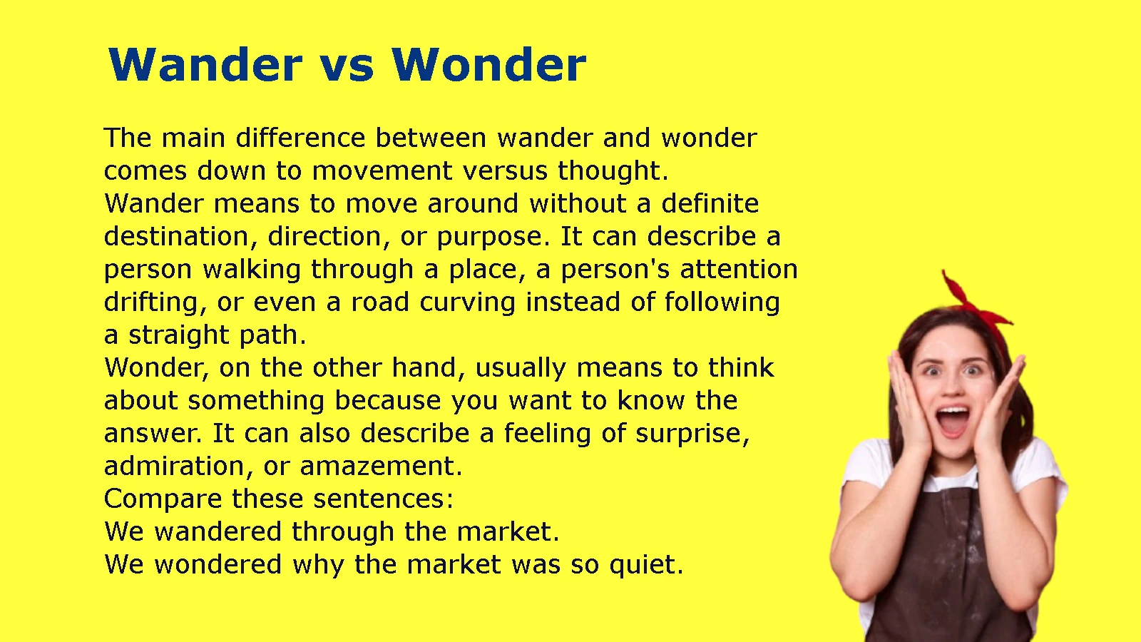 Wander vs Wonder