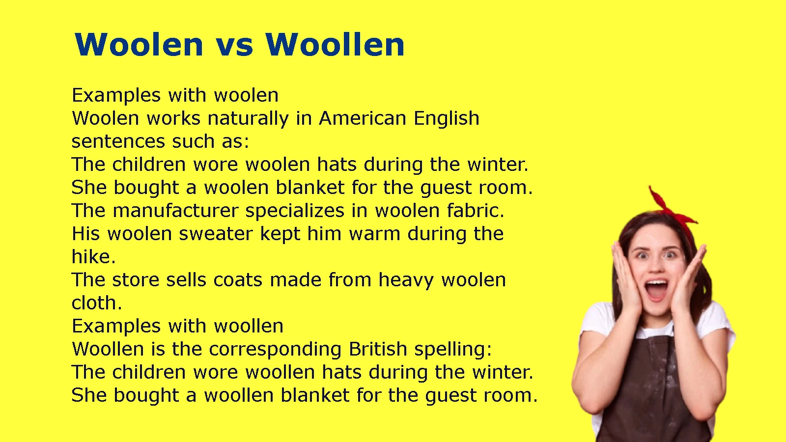 Woolen vs Woollen