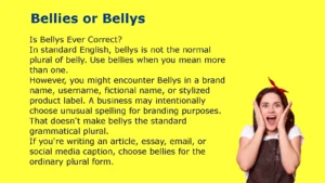 Bellies or Bellys