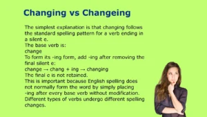 Changing vs Changeing