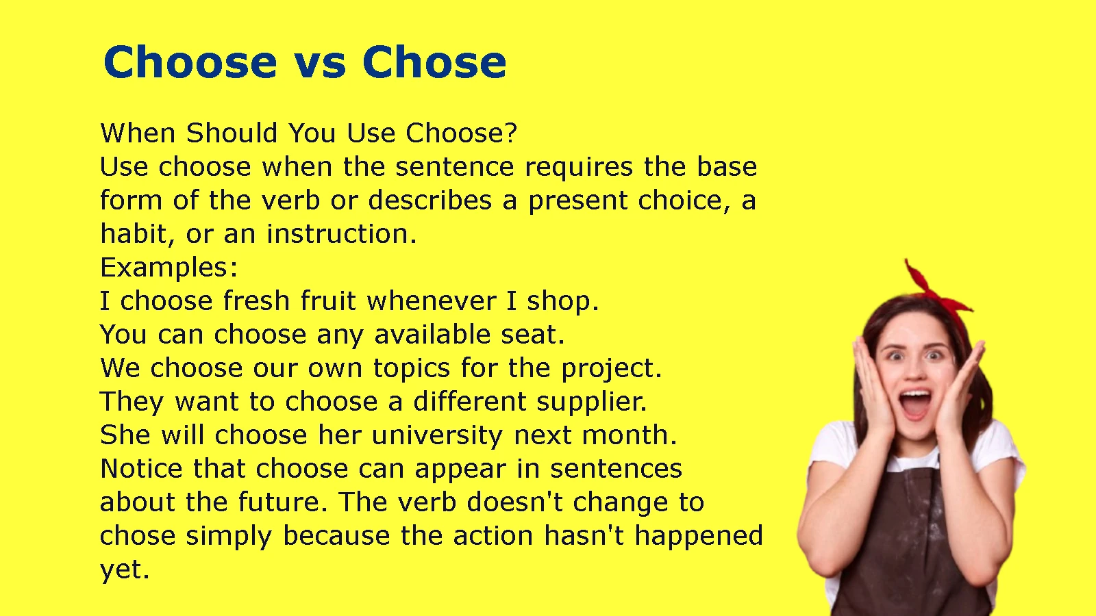 Choose vs Chose
