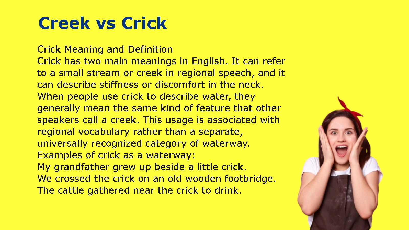 Creek vs Crick