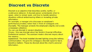 Discreet vs Discrete