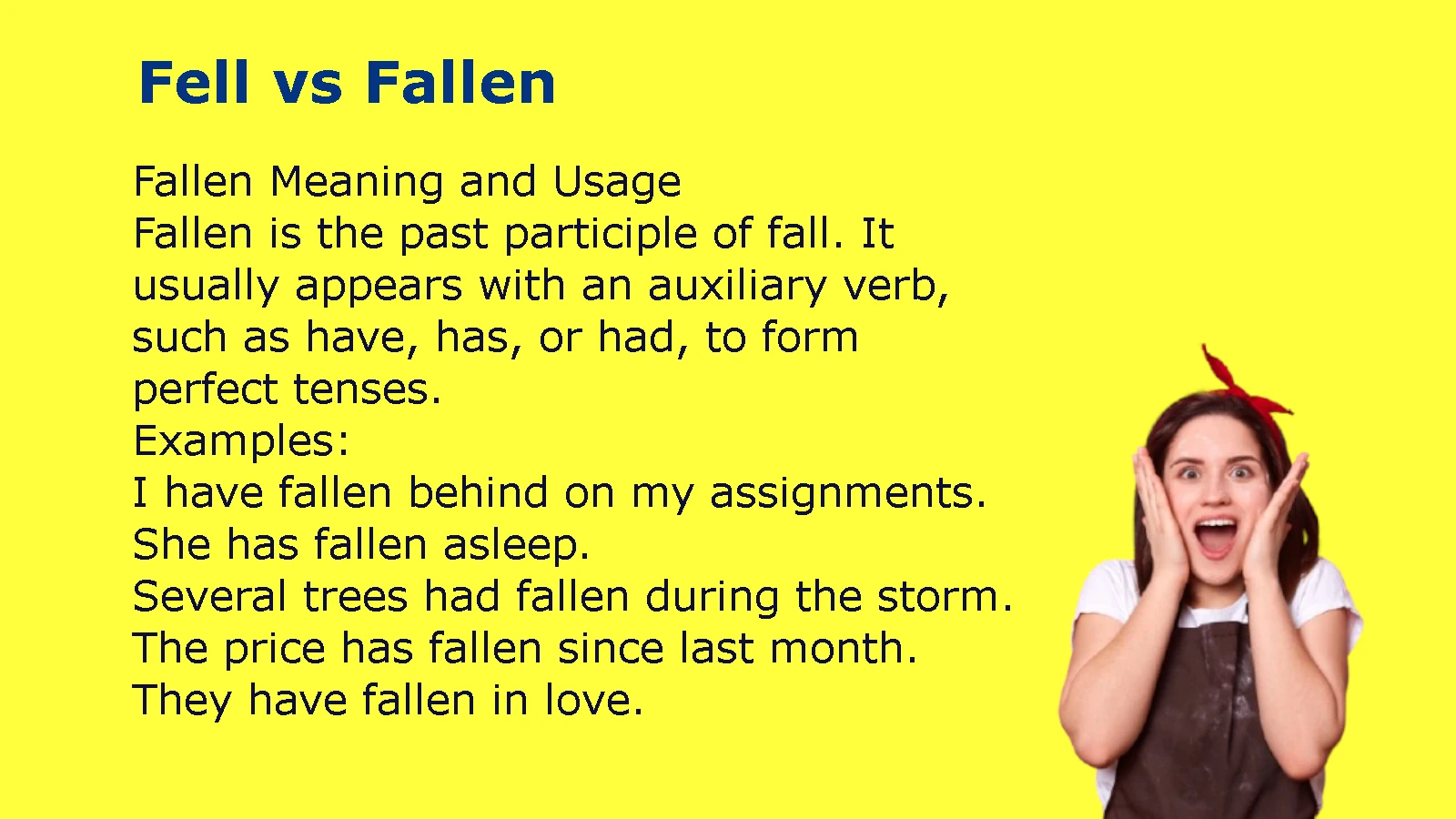 Fell vs Fallen