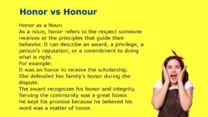 Honor vs Honour