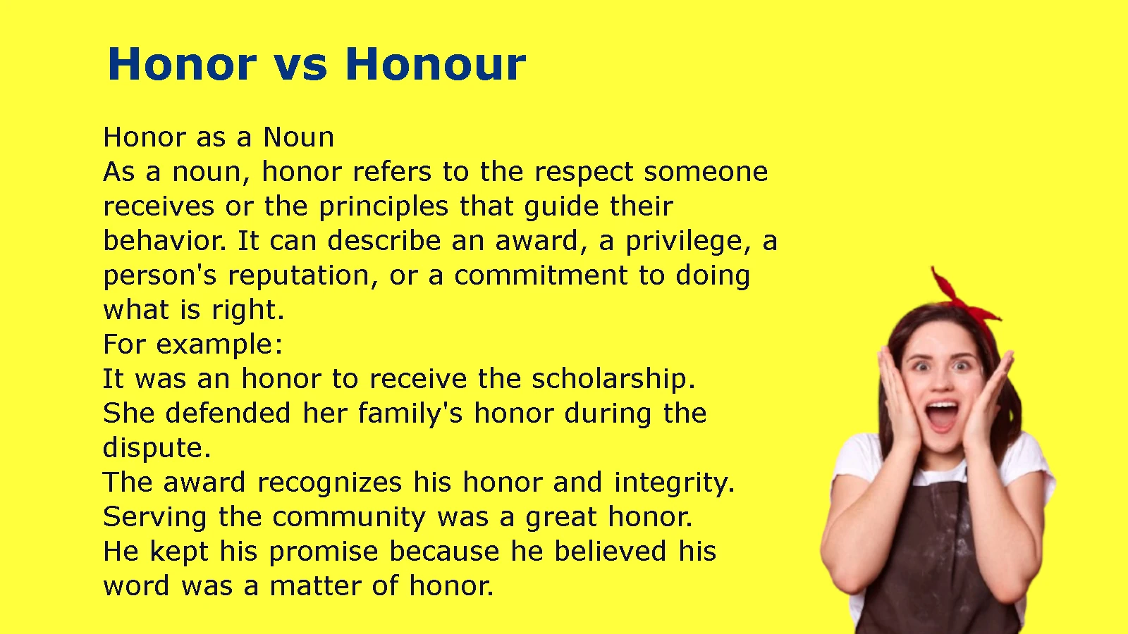 Honor vs Honour
