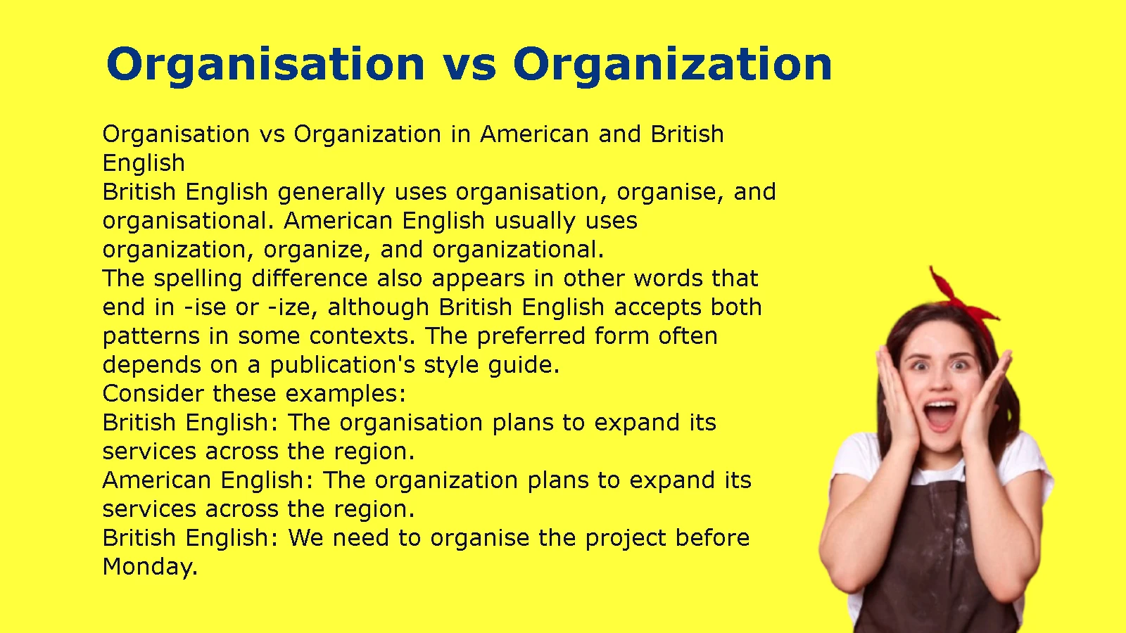 Organisation vs Organization