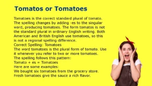 Tomatos or Tomatoes